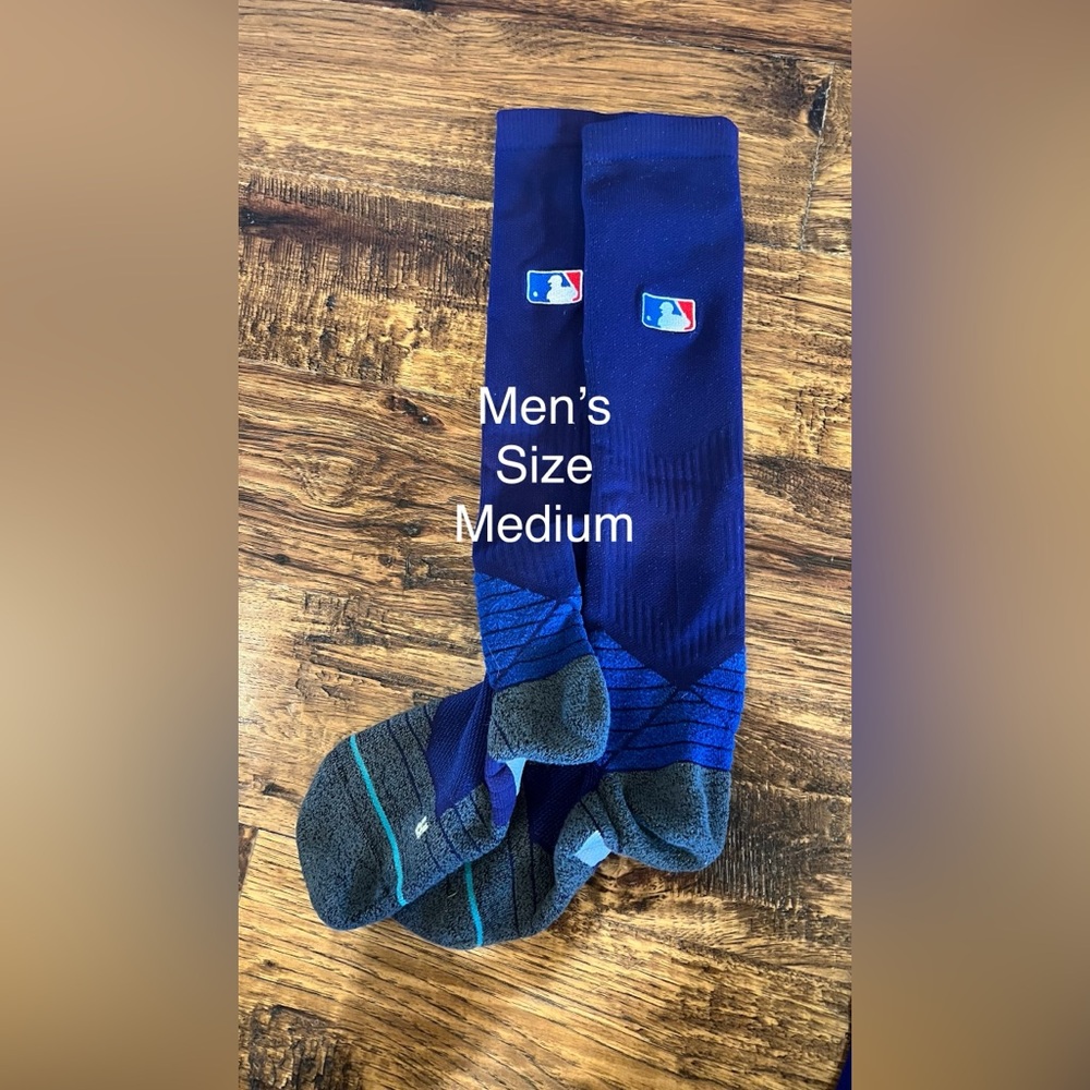 MLB BASEBALL DIAMOND PRO SOCKS : Royal Blue over the calf socks